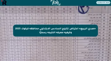 «صدى الربيع» اعتراض نتائج السادس الابتدائي محافظة كركوك 2025 وكيفية معرفة النتيجة رسميًا